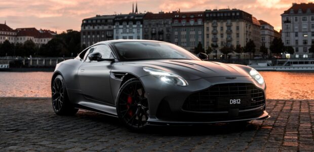 Aston Martin DB12 test Prague 2024